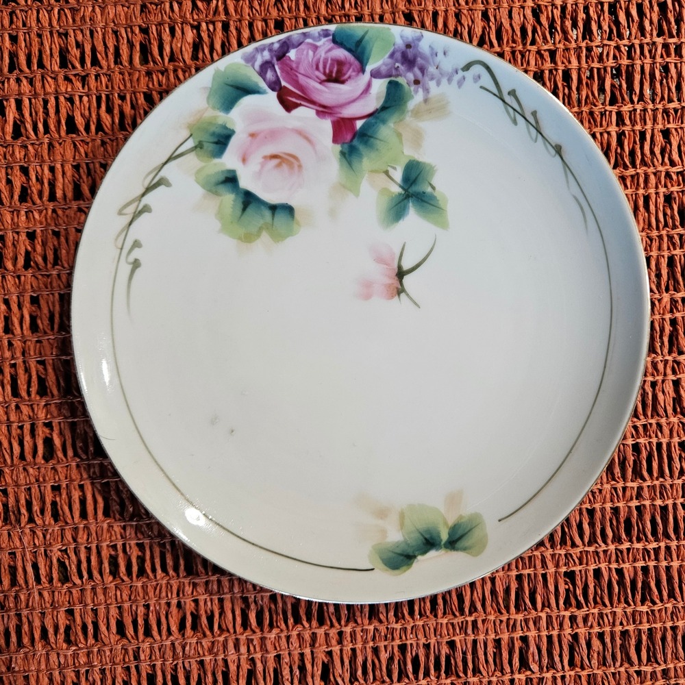 Antique Nippon Hand Painted Floral Plate 6.5"